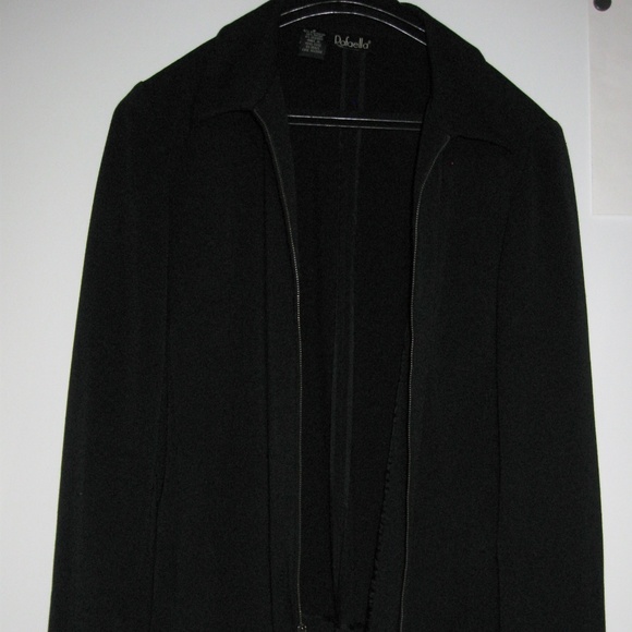 Vtg Rafaella Classic Black Zip Front Jacket Sz 6 - Picture 4 of 4
